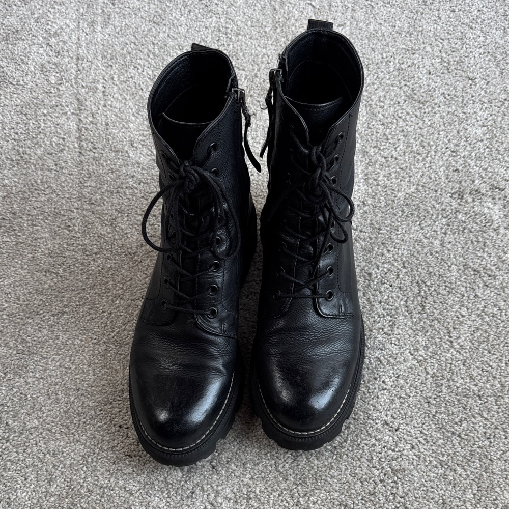 Sam Edelman Black Combat Boots